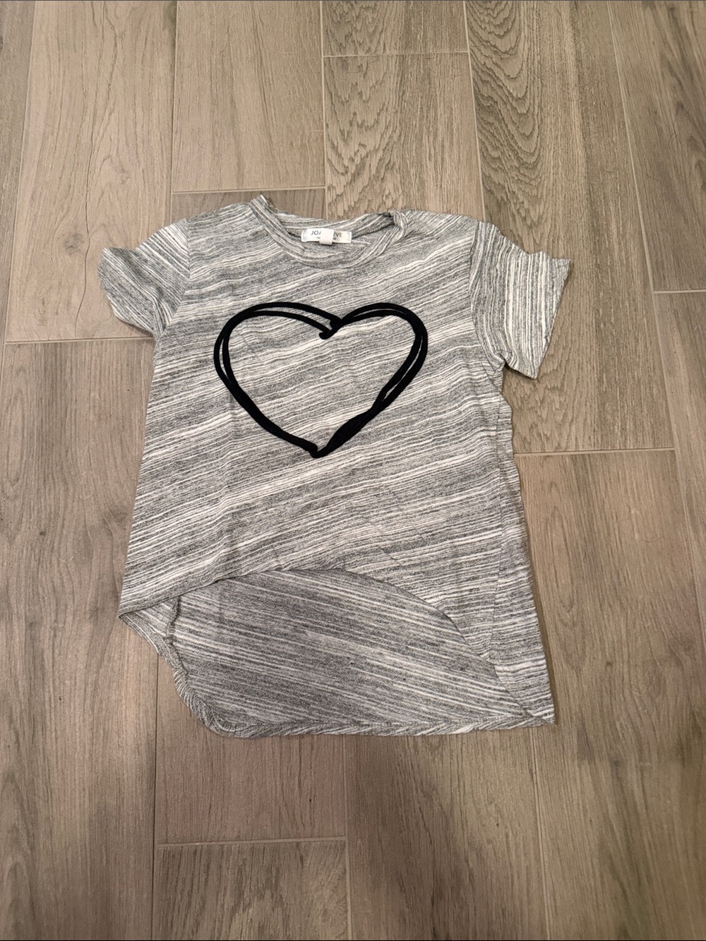 Joah Love Girls' Gray Heart Graphic Tee Size 5